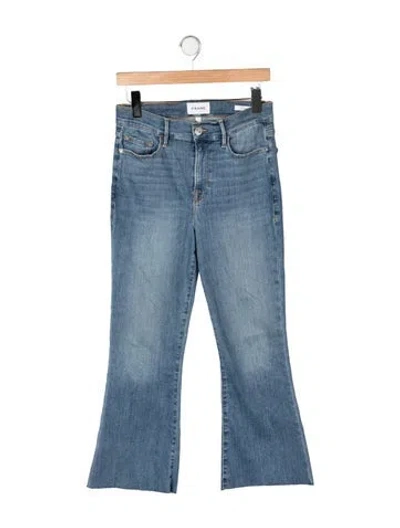 Pre-owned Frame Flared Pants In Blue