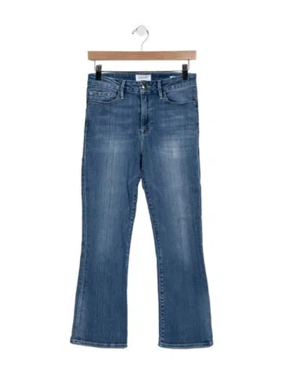 Pre-owned Frame Flared Pants In Blue