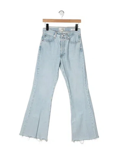 Pre-owned Frame Flared Pants In Blue