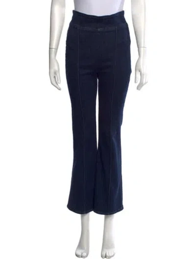 Pre-owned Frame Flared Pants In Blue