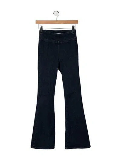 Pre-owned Frame Flared Pants In Blue