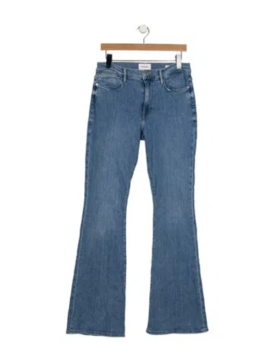 Pre-owned Frame Flared Pants In Blue