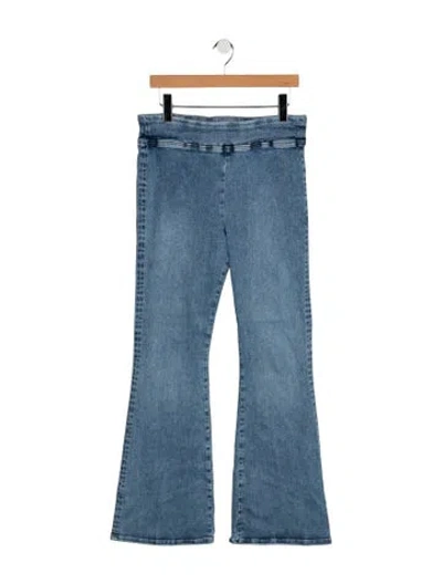 Pre-owned Frame Flared Pants In Blue