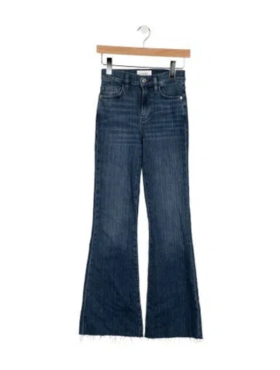 Pre-owned Frame Flared Pants In Blue