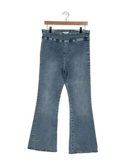 Pre-owned Frame Flared Pants In Blue