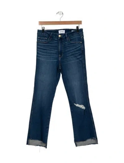 Pre-owned Frame Flared Pants In Blue