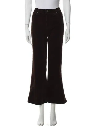 Pre-owned Frame Flared Pants In Brown