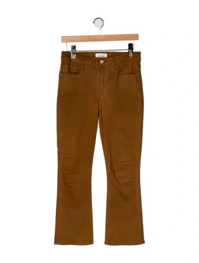 Pre-owned Frame Flared Pants In Brown