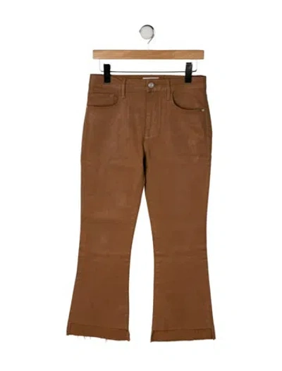 Pre-owned Frame Flared Pants In Brown