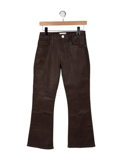 Pre-owned Frame Flared Pants In Brown