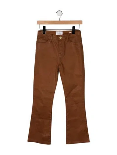 Pre-owned Frame Flared Pants In Brown