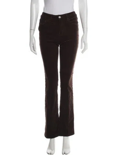 Pre-owned Frame Flared Pants In Brown