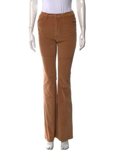 Pre-owned Frame Flared Pants In Brown