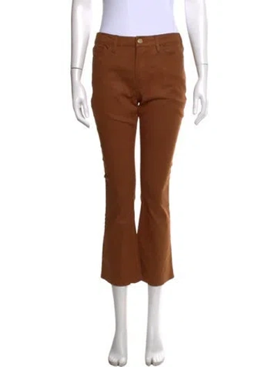 Pre-owned Frame Flared Pants In Brown