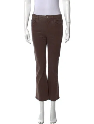Pre-owned Frame Flared Pants In Brown