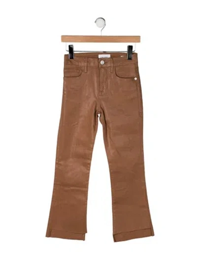 Pre-owned Frame Flared Pants In Brown