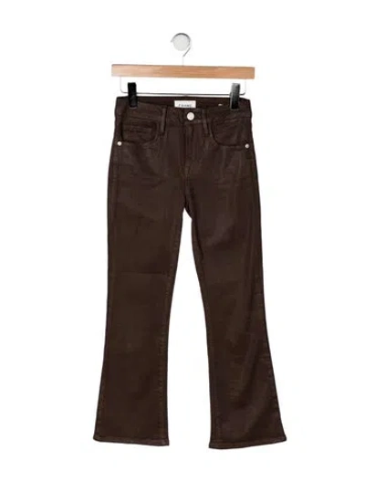 Pre-owned Frame Flared Pants In Brown