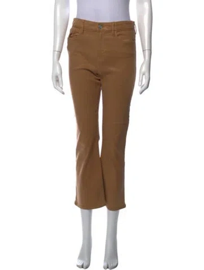 Pre-owned Frame Flared Pants In Brown