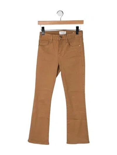 Pre-owned Frame Flared Pants In Brown
