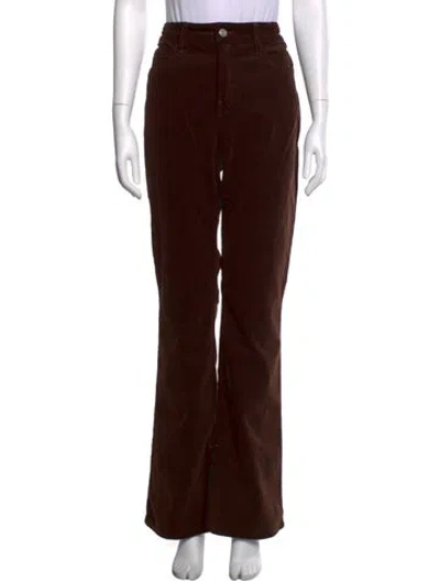 Pre-owned Frame Flared Pants In Brown
