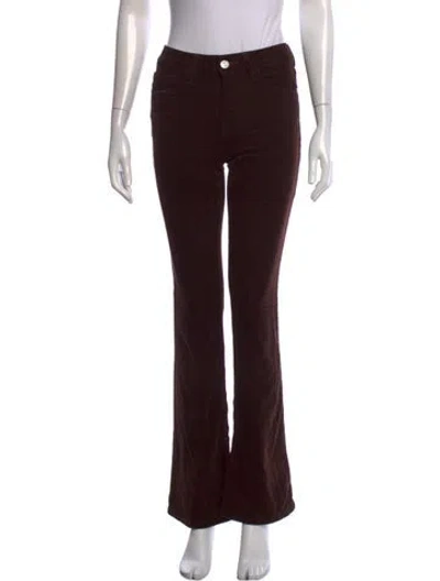 Pre-owned Frame Flared Pants In Brown
