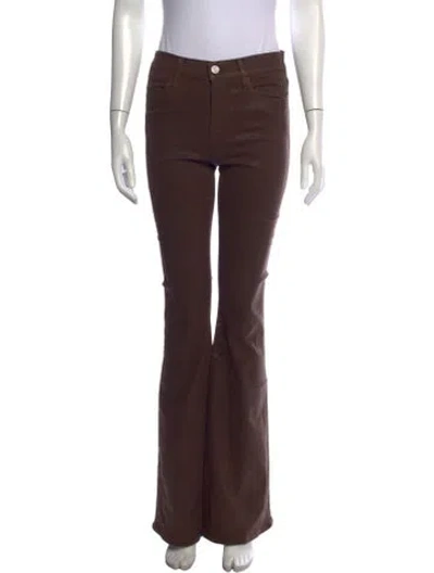 Pre-owned Frame Flared Pants In Brown