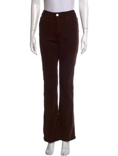 Pre-owned Frame Flared Pants In Brown