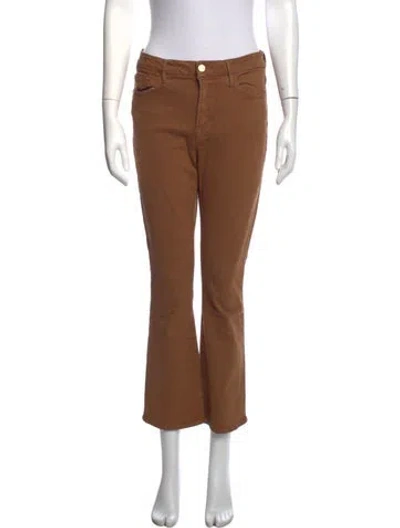 Pre-owned Frame Flared Pants In Brown