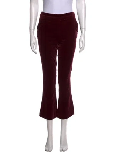 Pre-owned Frame Flared Pants In Burgundy