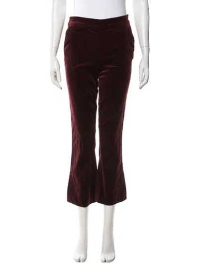 Pre-owned Frame Flared Pants In Burgundy