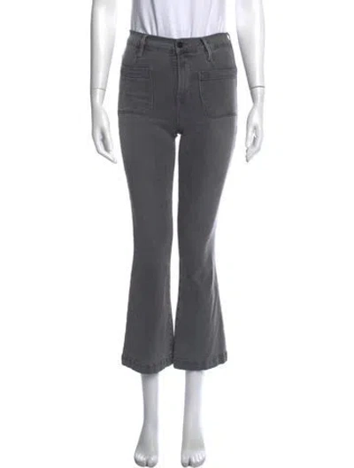 Pre-owned Frame Flared Pants In Gray