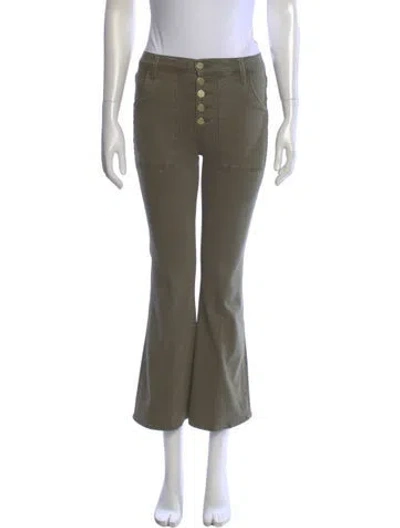 Pre-owned Frame Flared Pants In Green