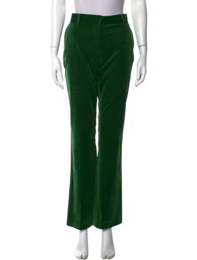 Pre-owned Frame Flared Pants In Green
