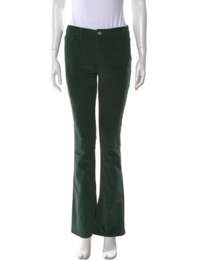 Pre-owned Frame Flared Pants In Green