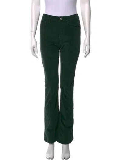Pre-owned Frame Flared Pants In Green