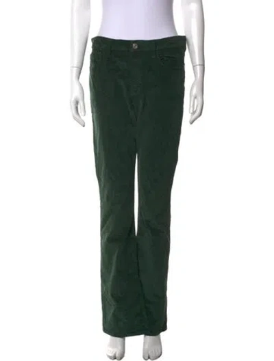 Pre-owned Frame Flared Pants In Green