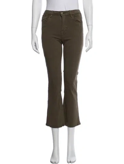 Pre-owned Frame Flared Pants In Green