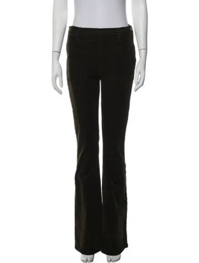 Pre-owned Frame Flared Pants In Green