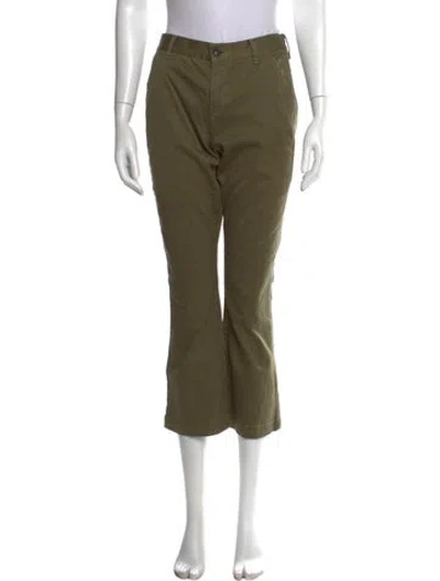 Pre-owned Frame Flared Pants In Green