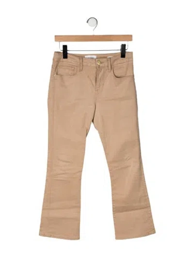 Pre-owned Frame Flared Pants In Neutral