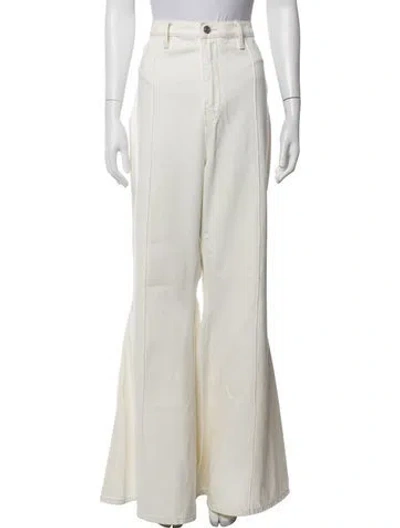 Pre-owned Frame Flared Pants In Neutrals