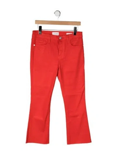Pre-owned Frame Flared Pants In Orange