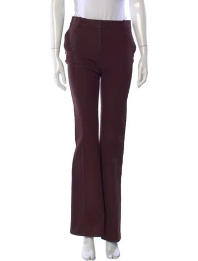 Pre-owned Frame Flared Pants In Purple