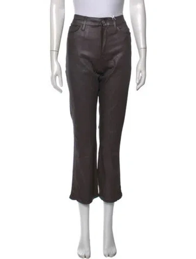 Pre-owned Frame Flared Pants In Purple