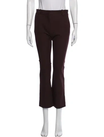 Pre-owned Frame Flared Pants W/ Tags In Burgundy