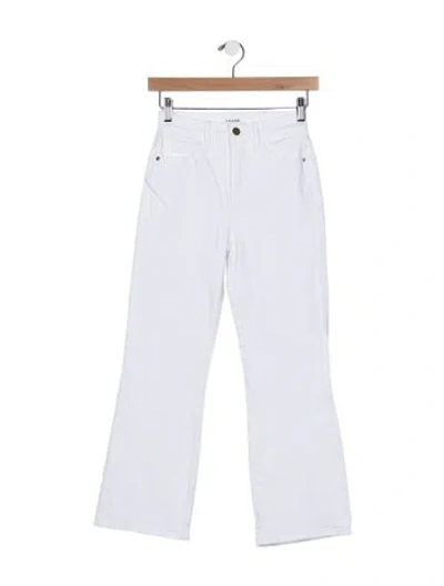 Pre-owned Frame Flared Pants In White