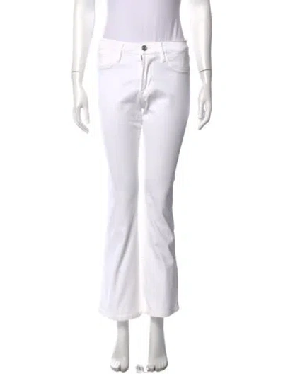 Pre-owned Frame Flared Pants In White