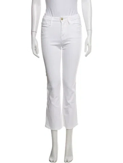 Pre-owned Frame Flared Pants In White
