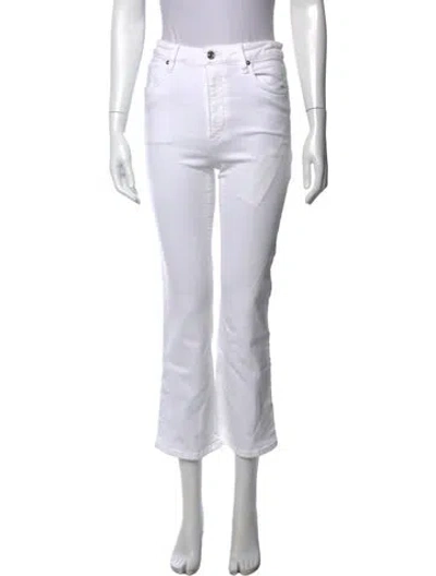 Pre-owned Frame Flared Pants In White