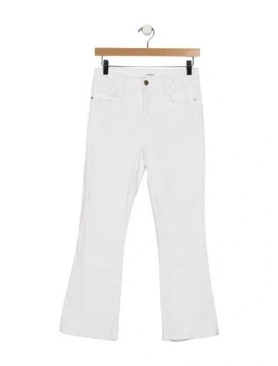 Pre-owned Frame Flared Pants In White